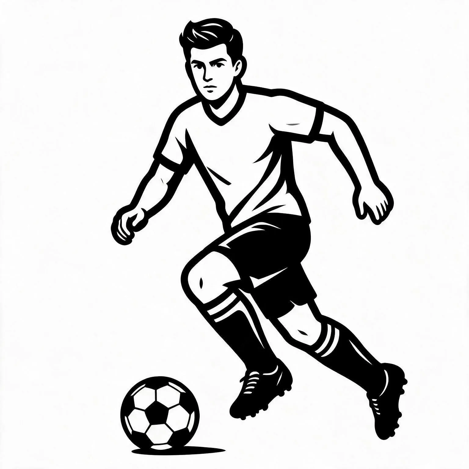 Player running with the ball at his feet