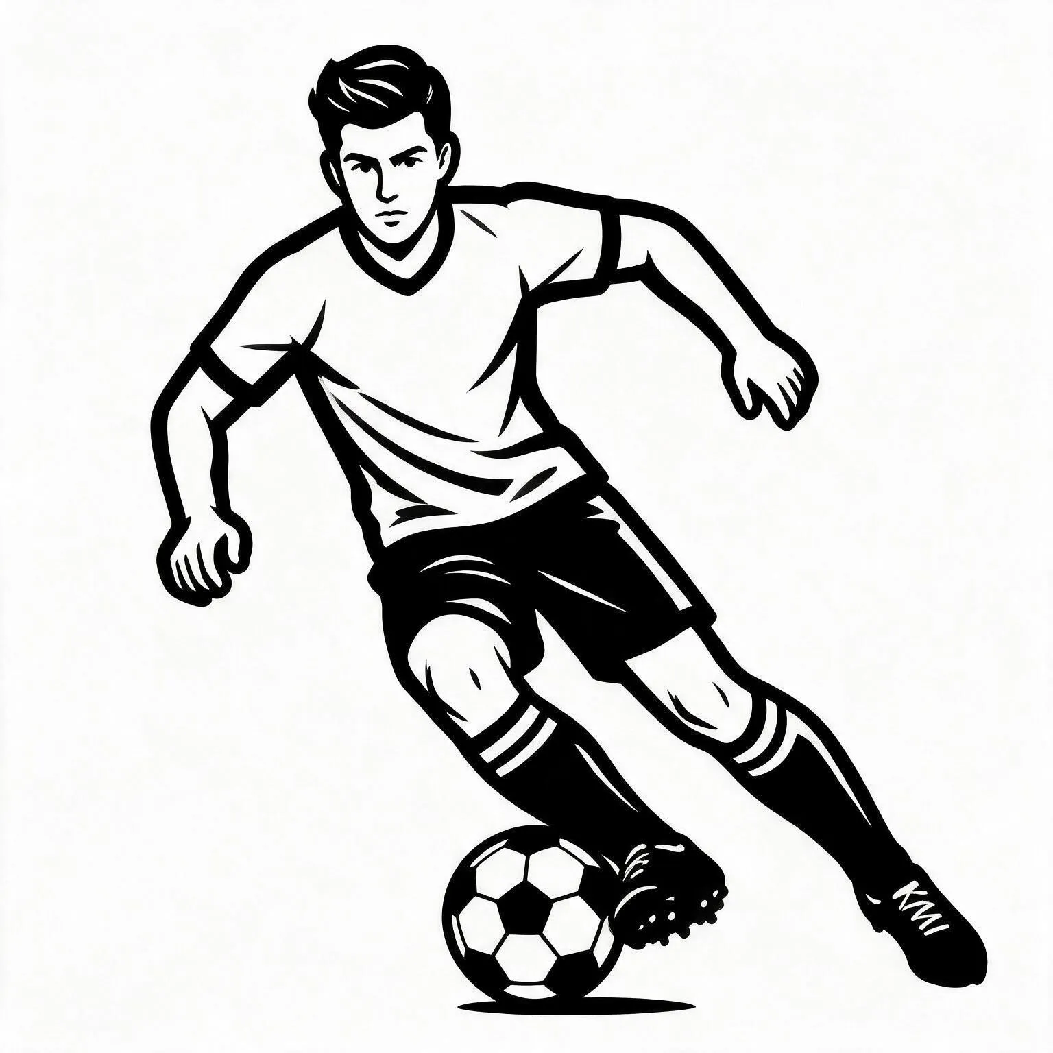 Player changing direction while running with the ball